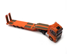 Load image into Gallery viewer, 1:148 Orange Volvo FH4 GXL Low Loader Trailer Truck Model Diecast Metal Car