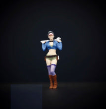 Load image into Gallery viewer, 1:64 Painted Figure Model Miniature Resin Diorama Sand Repairer Girl Lady Hot