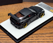 Load image into Gallery viewer, PGM 1:64 Black GTR R35 Rocket Bunny Engine Sports Model Diecast Metal Car New Collection