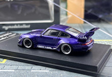 Load image into Gallery viewer, MC 1:64 Purple RWB 993 High Wing Figure Sports Model Diecast Metal Car New Collection