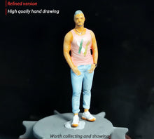 Load image into Gallery viewer, 1:64 Painted Figure Mini Model Miniature Resin Diorama Sand Casual Denim People