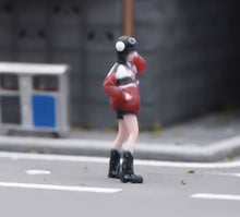 Load image into Gallery viewer, 1:64 Painted Figure Model Miniature Resin Diorama Scene Motorcycle Style Girl