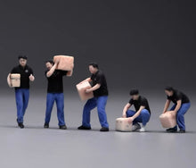 Load image into Gallery viewer, 1:64 Painted Figure Model Miniature Resin Diorama Toy Sand Carrier Workers Set