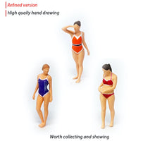 Load image into Gallery viewer, 1:64 Painted Figure Mini Model Miniature Resin Diorama Sand Swimming Suit Lady
