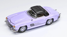 Load image into Gallery viewer, GFCC 1:64 Purple Soft Top 1960 300SL Roadster Sports Model Diecast Metal Car