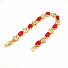Load image into Gallery viewer, Nature Jade Beaded Bracelet Jewelry Blessing Lucky Fortune Gift For Her Red g