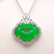 Load image into Gallery viewer, Nature Jade Yuanbao Pendant Necklace Gift Jewelry charm Blessing Fortune New a