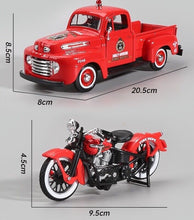Load image into Gallery viewer, Maisto 1:24 1936 EL Knucklehead 1948 F1 Pickup Truck Motorcycle Model Metal