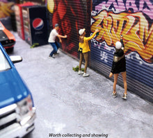 Load image into Gallery viewer, 1:64 Painted Figure Mini Model Miniature Resin Diorama Garage Repair Lady Girl