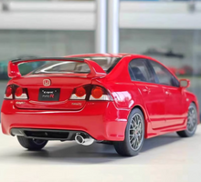 Load image into Gallery viewer, WELL 1:18 Red JDM Civic Type R FD2 Sports Diecast Model Metal Car New