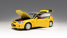 Load image into Gallery viewer, MH 1:18 Yellow JDM Civic Type R EK9 Hatchback Engine Model Diecast Metal Car