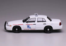 Load image into Gallery viewer, 1:64 596 Louisiana Patrol Police Crown Victoria CV Model Diecast Metal Car New Collection