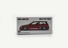 Load image into Gallery viewer, Kaido 1:64 Red Civic EF WORKS V2 Widebody Sport Model Diecast Metal Car New Collection
