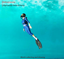 Load image into Gallery viewer, 1:64 Painted Figure Mini Model Miniature Resin Diorama Toy Diving Equipment Lady