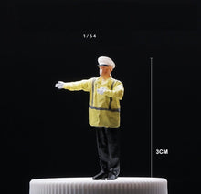 Load image into Gallery viewer, 1:64 Painted Figure Mini Model Toy Miniature Car Scenes Resin Traffic Police Man