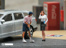 Load image into Gallery viewer, 1:64 Painted Figure Mini Model Miniature Resin Diorama Golf Man Secretary Lady New Scene