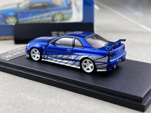Load image into Gallery viewer, FS 1:64 Blue Skyline GTR R34 Nismo Z-Tune Sports Model Diecast Metal Car New Collection