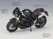 Load image into Gallery viewer, Bburago 1:18 2011 Black Speed Triple Sports Model Diecast Metal Motorcycle New