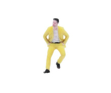 Load image into Gallery viewer, 1:64 Painted Figure Model Miniature Resin Diorama Sand Suit Man Sitting Yellow