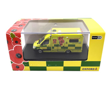 Load image into Gallery viewer, 1:76 Yellow London Ambulance Vito Van Model Diecast Metal Car
