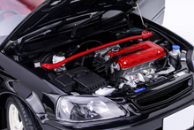 Load image into Gallery viewer, MH 1:18 Black JDM Civic Type R EK9 Hatchback Engine Model Diecast Metal Car
