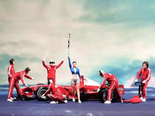 Load image into Gallery viewer, 1:64 Painted Figure Model Miniature Resin Diorama Sand Racing Car Repairman Toy