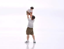 Load image into Gallery viewer, 1:64 Painted Figure Model Miniature Resin Diorama Toy Sand Father and Son Boy