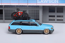 Load image into Gallery viewer, Mortal 1:64 Baby Blue VIP S124 E300 Wagon Bike Model Diecast Metal Car New