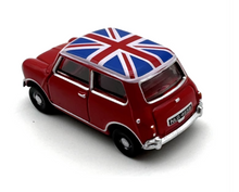 Load image into Gallery viewer, OXFORD 1:76 Red Austin Mini UK Flag Classic Coupe Sports Model Diecast Metal Car New