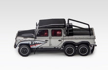 Load image into Gallery viewer, Shadow 1:64 Silver Shark Defender 6x6 Pickup Truck Model Diecast Metal Car New Collection