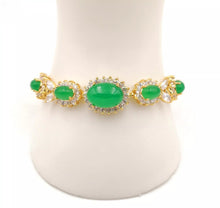 Load image into Gallery viewer, Nature Jade Beaded Bracelet Jewelry Blessing Lucky Fortune Gift For Her Green s