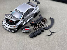 Load image into Gallery viewer, Peako 1:64 DIY Silver Lancer Evo IX 9 Sports Model Diecast Metal Car New Collection