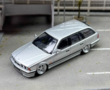 Load image into Gallery viewer, Mortal 1:64 Silver E34 Touring Wagon VIP Sports Model Diecast Metal Car New Collection