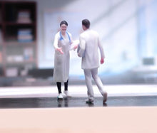 Load image into Gallery viewer, 1:64 Painted Figure Model Miniature Resin Diorama Sand Doctor Surgeon Lady Man A