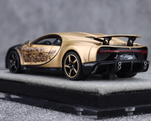 Load image into Gallery viewer, HH 1:64 Black Gold Chiron Super Sports Model Diecast Resin Car New Collection