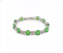 Load image into Gallery viewer, Nature Jade Beaded Bracelet Jewelry Blessing Lucky Fortune Gift For Her Green ee