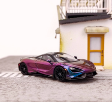 Load image into Gallery viewer, CM 1:64 Purple 765LT Super Racing Sports Model Diecast Metal Car New