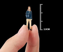 Load image into Gallery viewer, 1:64 Painted Figure Mini Model Miniature Car Scenes Resin Toy Casual Pocket Girl