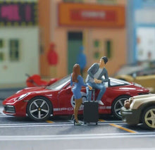 Load image into Gallery viewer, 1:64 Painted Figure Mini Model Toy Miniature Car Scenes Resin Sitting Hat Man