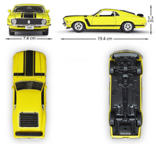 Load image into Gallery viewer, WELLY 1:24 1970 Mustang Boss 302 Muscle Racing Sports Model Diecast Metal Car