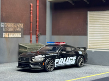 Load image into Gallery viewer, CM 1:64 Mustang Dark Horse Police Coupe Sports Model Diecast Metal Car New Collection