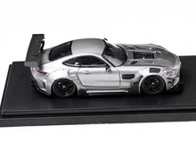 Load image into Gallery viewer, RM 1:64 Silver AMG GTS Widebody Racing Sports Model Diecast Metal Car New Collection