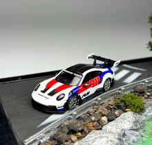 Load image into Gallery viewer, OM 1:64 White Decal 992 GT3 RS Sports Model Diecast Metal Car Box New Collection