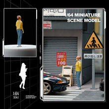 Load image into Gallery viewer, 1:64 Painted Figure Mini Model Miniature Resin Diorama Sand Toy Say Hi Girl Lady New Scene