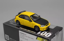 Load image into Gallery viewer, JDM64 1:64 Yellow Carbon Civic Type R EK9 Sports Model Diecast Metal Car New Collection