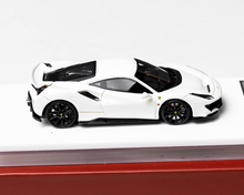 Load image into Gallery viewer, 1:64 White 488 Pista Hard Top Sports Model Diecast Resin Car New Collection