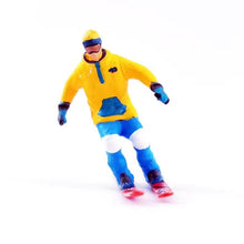 Load image into Gallery viewer, 1:64 Painted Figure Mini Model Miniature Resin Diorama Sand Toy Skiing People New Scene