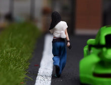 Load image into Gallery viewer, 1:64 Painted Figure Model Miniature Resin Diorama Toy Sand White Tee Denim Cool
