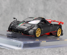 Load image into Gallery viewer, CM 1:64 Black Carbon Gold Rims Imola Racing Sports Model Diecast Metal Car New Collection
