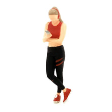 Load image into Gallery viewer, 1:64 Painted Figure Mini Model Miniature Resin Diorama Sporty Girl Excercise